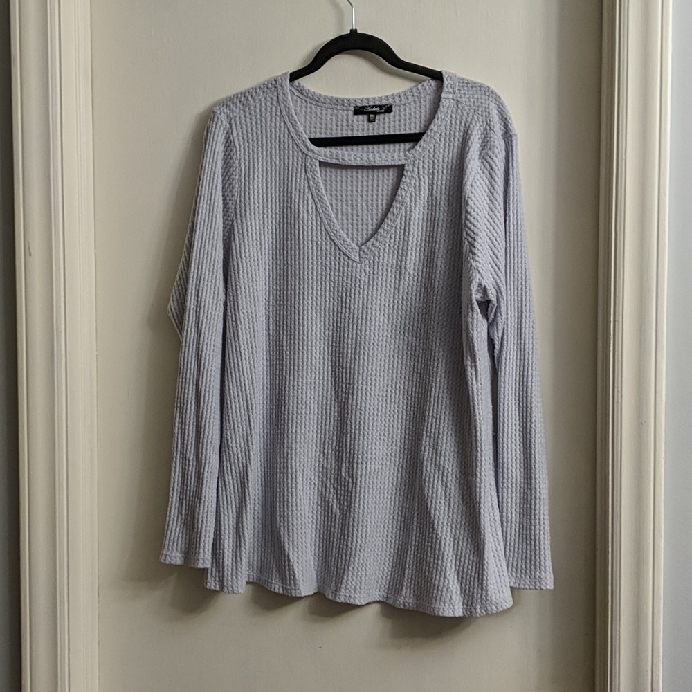 Waffle knit sweater